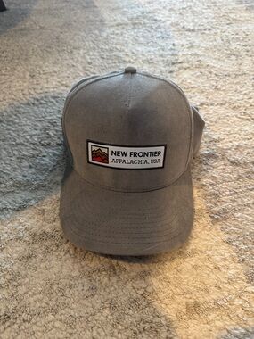 New Frontier Gray Embroidered Patch Hat